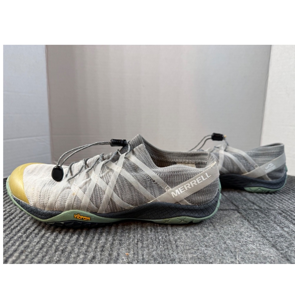 Merrell Barefoot Trail Running Shoes Womens Gray Vibram Minimalist Sneakers